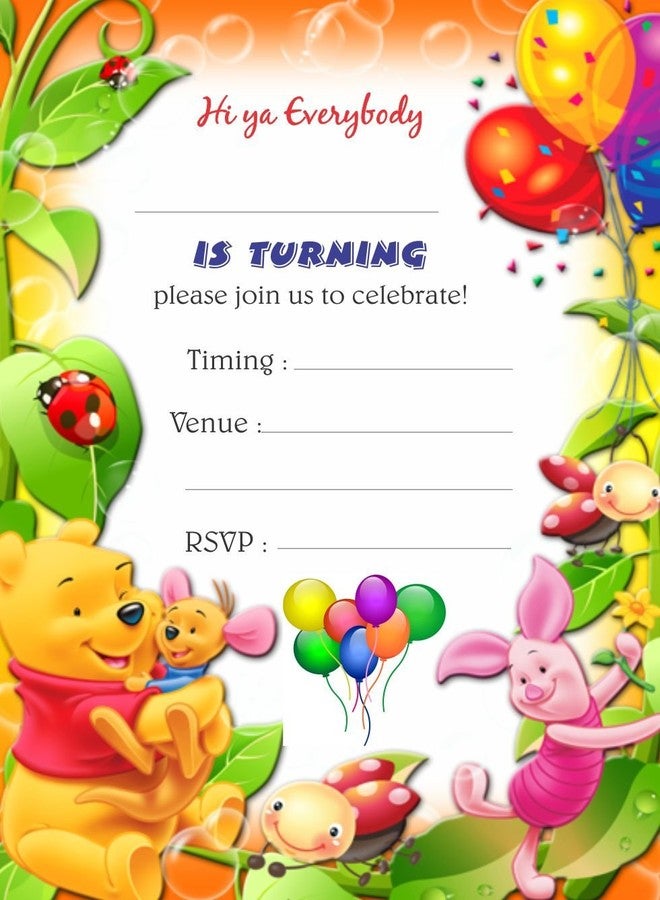 Askprints Birthday Metallic card Invitations with Envelopes - Kids Birthday Party Invitations for Boys or Girls (25 Count) BIC-013 - Image 1